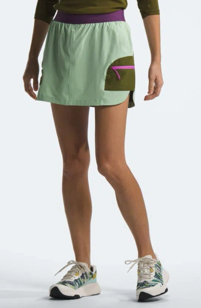 The North Face Trailwear Okt Long Haul Skort In Misty Sage/ Forest Olive