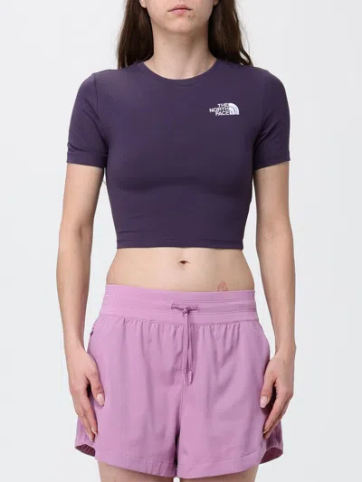 The North Face Cropped Fit Stretch Cotton T-shirt In Pink