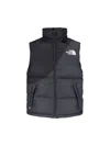 The North Face Two-tone Padded Gilet In Black And Grey Nylon