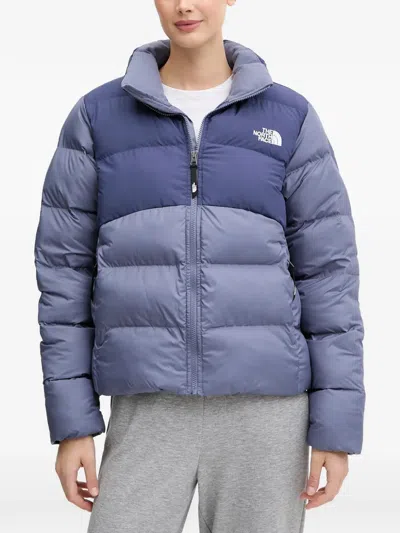 The North Face Two-tone Padded Jacket In Blue