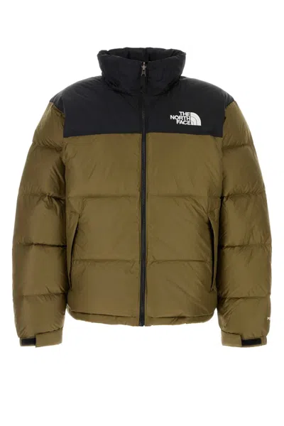 The North Face Two-tone Nylon Retro Nuptse 1996 Down Jacket In Green
