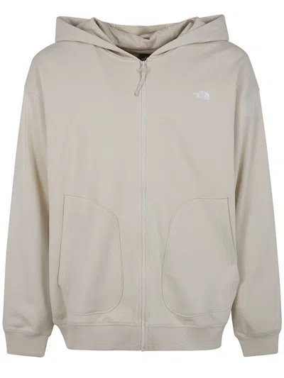 The North Face Essential Logo-embroidered Zip-up Hoodie In Multi