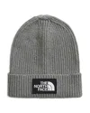 The North Face Unisex Kids' Tnf Logo Box Cuffed Beanie In Gray