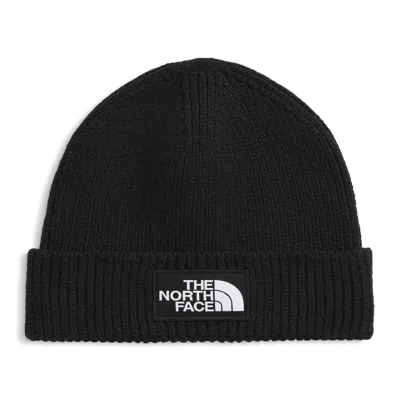 The North Face Unisex Logo Box Cuffed Beanie In Black