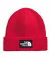 The North Face Unisex Logo Box Cuffed Beanie In Red In Red