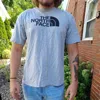 The North Face Unisex Short Sleeve Tee In Gray/black In Blue
