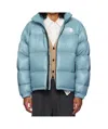 The North Face Ssense Exclusive Blue 1996 Retro Shine Nuptse Down Jacket In Blue