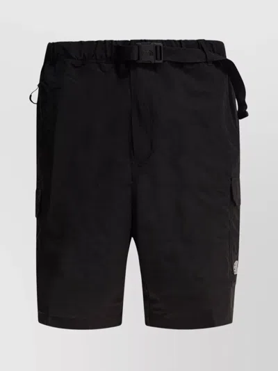 The North Face Utility Cargo Shorts Elastic Waistband In Black  