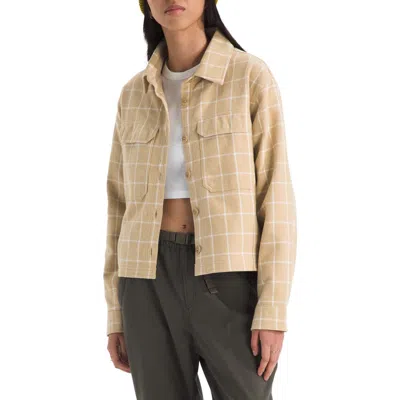 The North Face Valley Plaid Organic Cotton Flannel Shirt Jacket In Multi