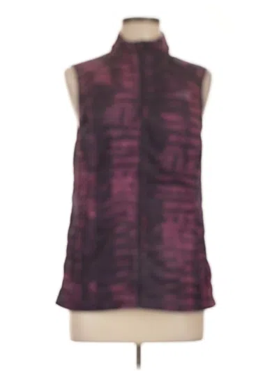 Pre-owned The North Face Vest In Burgundy