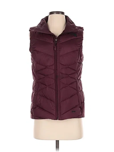 Pre-owned The North Face Vest In Burgundy
