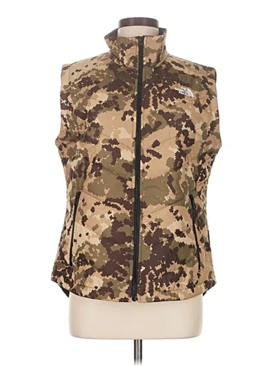 Pre-owned The North Face Vest In Gold
