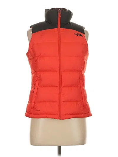 Pre-owned The North Face Vest In Red