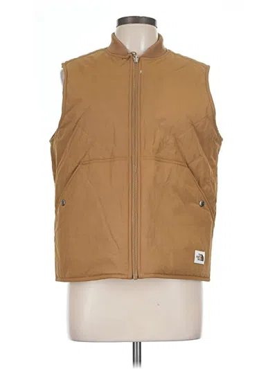 Pre-owned The North Face Vest In Tan