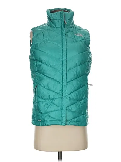 Pre-owned The North Face Vest In Teal