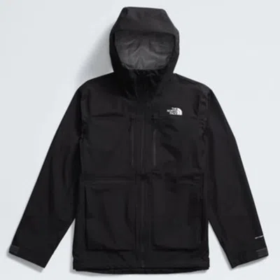 Pre-owned The North Face Vista Nf0a86ntjk2 Rain Jacket Men's 2xl Black Long Sleeve Clo112