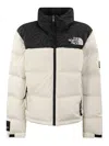 The North Face Nuptse Water Repellent 700 Fill Power Down Short Puffer Jacket In White