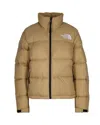 The North Face Slightly Cropped Puffer Jacket With High Collar In Brown