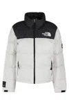 The North Face Nuptse Water Repellent 700 Fill Power Down Short Puffer Jacket In White