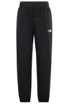 The North Face Womens Black Essential Relaxed Brand-embroidery Cotton-blend Jogging Bottoms In Black