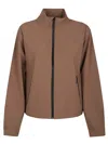 The North Face Dome Wind Jacket With High Collar And Side Pockets In Latte