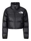 The North Face Black Short Nuptse Down Jacket In Black