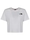The North Face Womens Cropped Slim-fit Cotton-jersey T-shirt White In White