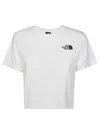The North Face Womens Cropped Slim-fit Cotton-jersey T-shirt White In White