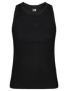 The North Face Ribbed Texture Sleeveless Tank Top In Black