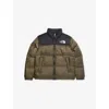 The North Face W Taupe Green 96 Retro Nuptse High-neck Shell-down Jacket 6-16 Years In Green
