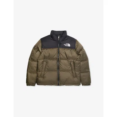 The North Face Kids' W Taupe Green 96 Retro Nuptse High-neck Shell-down Jacket 6-16 Years