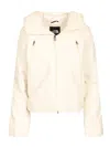 The North Face W Tnf Range Down Hooded Jacket Coats White In Neutral