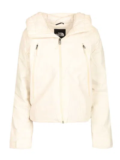 The North Face W Tnf Range Down Hooded Jacket Coats White In Neutral