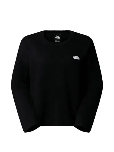 The North Face Evolution Embroidered Oversized Crew In Black