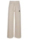The North Face Wide Leg Jogger Elastic Waistband In White Dune Heather