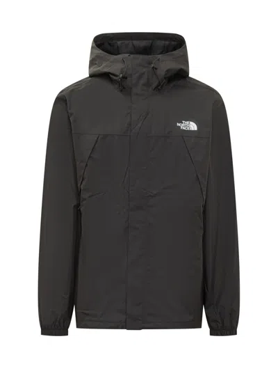 The North Face Water-resistant Hooded Rain Jacket In Black Npf