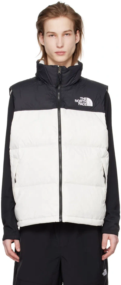 The North Face White 1996 Retro Nuptse Down Waistcoat In Qli White Dune