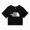 THE NORTH FACE WHITE COTTON CROPPED T-SHIRT WITH LOGO