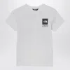 THE NORTH FACE WHITE COTTON T-SHIRT WITH LOGO PRINT