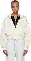 The North Face White Evolution Full Zip Hoodie In 4hp White Dune-npf