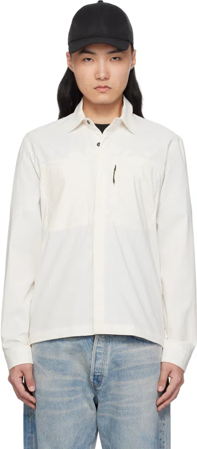 The North Face White Long-sleeve Lightrange Shirt In White Dune Qli