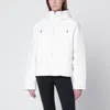 The North Face White Mountain Range Hooded Down Jacket In White