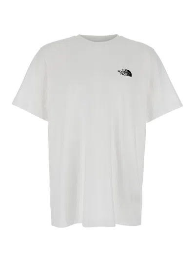 The North Face White T-shirt With Logo Printed On The Front And Back In Cotton Blend Man