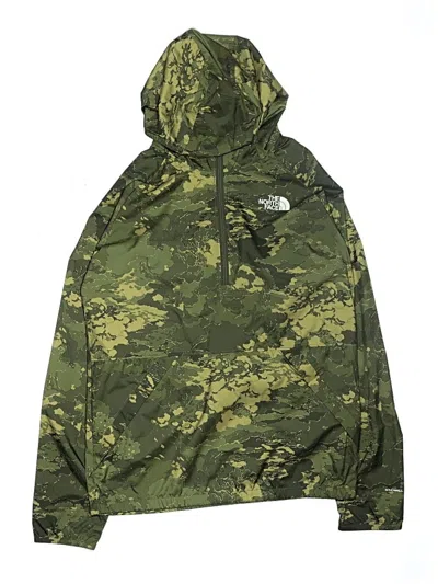 Pre-owned The North Face Kids' Windbreaker Jacket In Green