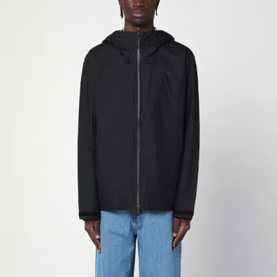 The North Face Windbreaker Jacket With Black Zipper In Light Blue