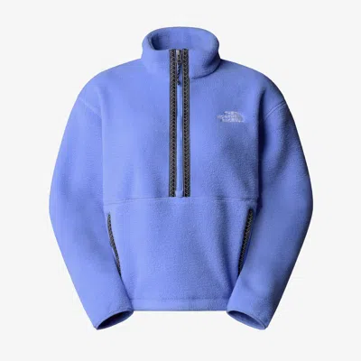The North Face Wmns Fleeski Zip Pullover In Blue