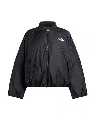 The North Face Woman Jacket Black Size M Polyester In Blue