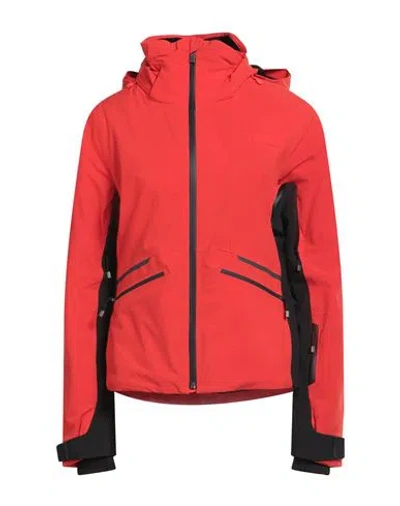 The North Face Woman Jacket Tomato Red Size M Polyester, Elastane