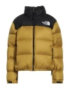 The North Face Woman Puffer Lime Green Size L Nylon In Brown
