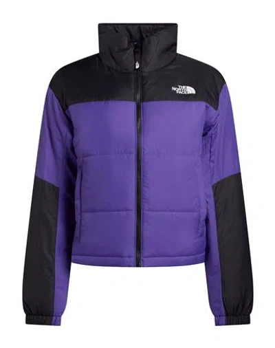 The North Face Woman Puffer Purple Size L Nylon